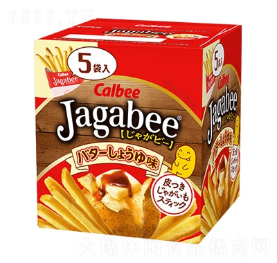 Jagabee薯條黃油醬油味（盒裝80g)