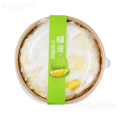 欣合蛋糕網紅甜品榴蓮千層450g盒裝榴蓮果肉休閑甜品糕點下午茶