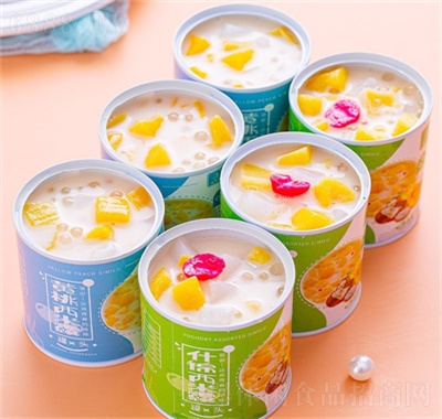 匯爾康酸奶水果罐頭黃桃西米露食品招商